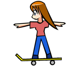 Behavior of the brown hair of women.(1) sticker #7080646