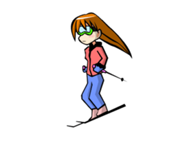 Behavior of the brown hair of women.(1) sticker #7080650