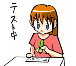 Behavior of the brown hair of women.(1) sticker #7080652