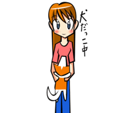 Behavior of the brown hair of women.(1) sticker #7080653