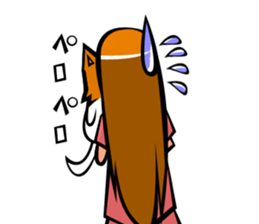 Behavior of the brown hair of women.(1) sticker #7080654