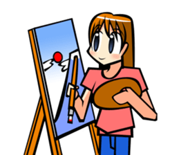 Behavior of the brown hair of women.(1) sticker #7080657