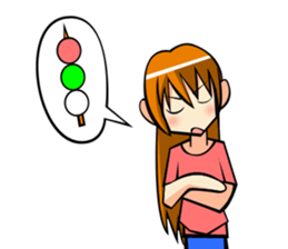 Behavior of the brown hair of women.(1) sticker #7080660