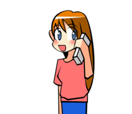 Behavior of the brown hair of women.(1) sticker #7080663