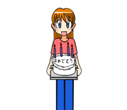 Behavior of the brown hair of women.(1) sticker #7080664