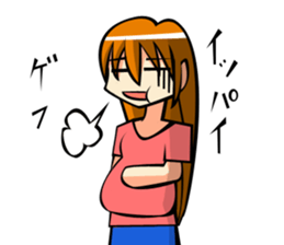 Behavior of the brown hair of women.(1) sticker #7080665