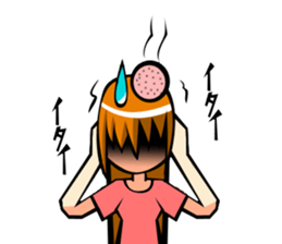 Behavior of the brown hair of women.(1) sticker #7080667