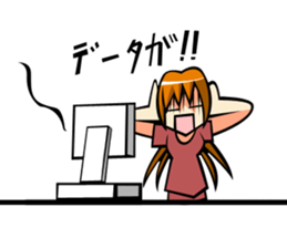 Behavior of the brown hair of women.(1) sticker #7080673