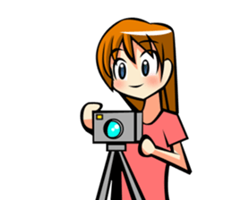 Behavior of the brown hair of women.(1) sticker #7080674