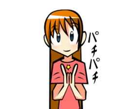 Behavior of the brown hair of women.(1) sticker #7080679