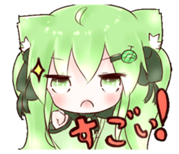 Melon Cat Sui-chan sticker #7081090