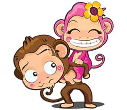 Jodd & Jaow:The little naughty monkey 2. sticker #7081278