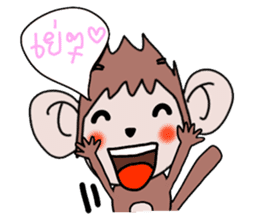 Angel of Monkey My lovely Husband sticker #7081339