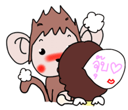 Angel of Monkey My lovely Husband sticker #7081355