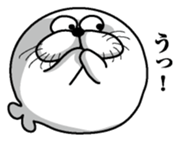 Excited seal sticker #7082430