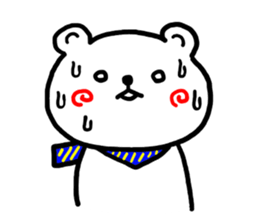 Round and round cheeks polar bear 2 sticker #7082657