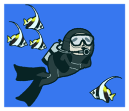 Zentai-man summer days sticker #7082815