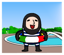 Zentai-man summer days sticker #7082822