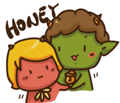 Monster Boyfriend and Girlfriend sticker #7083278