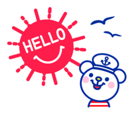 Marine bear Part2 : Tricolor color sticker #7083336