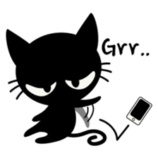 Sneaky Black Cat sticker #7083881