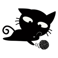 Sneaky Black Cat sticker #7083885