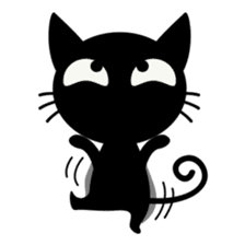 Sneaky Black Cat sticker #7083886