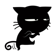 Sneaky Black Cat By Amstickers