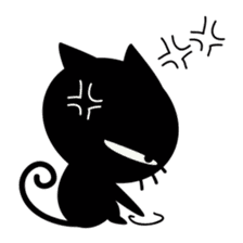 Sneaky Black Cat sticker #7083890