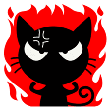 Sneaky Black Cat sticker #7083895