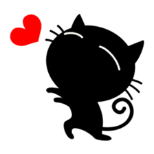 Sneaky Black Cat sticker #7083900