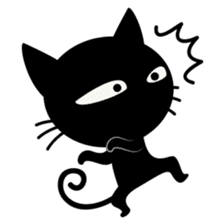 Sneaky Black Cat sticker #7083902