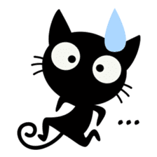 Sneaky Black Cat sticker #7083905