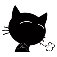 Sneaky Black Cat sticker #7083906