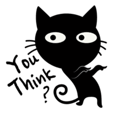 Sneaky Black Cat sticker #7083908