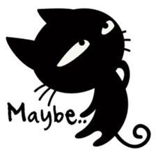 Sneaky Black Cat sticker #7083910