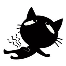 Sneaky Black Cat sticker #7083912