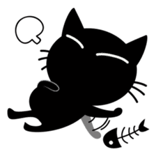 Sneaky Black Cat sticker #7083913