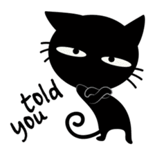 Sneaky Black Cat sticker #7083918