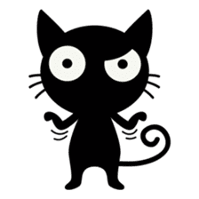 Sneaky Black Cat sticker #7083919