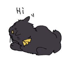 Of black cat Gee sticker #7084322
