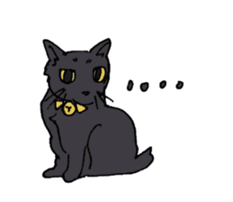 Of black cat Gee sticker #7084326