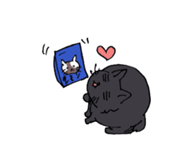 Of black cat Gee sticker #7084328