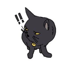 Of black cat Gee sticker #7084336