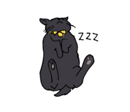 Of black cat Gee sticker #7084338