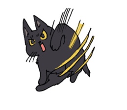Of black cat Gee sticker #7084341