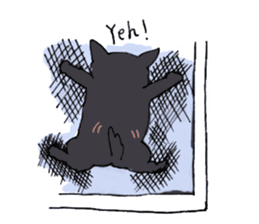 Of black cat Gee sticker #7084351