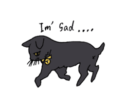 Of black cat Gee sticker #7084352