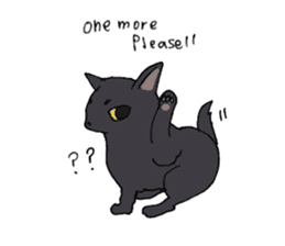 Of black cat Gee sticker #7084356