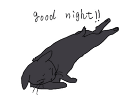 Of black cat Gee sticker #7084358